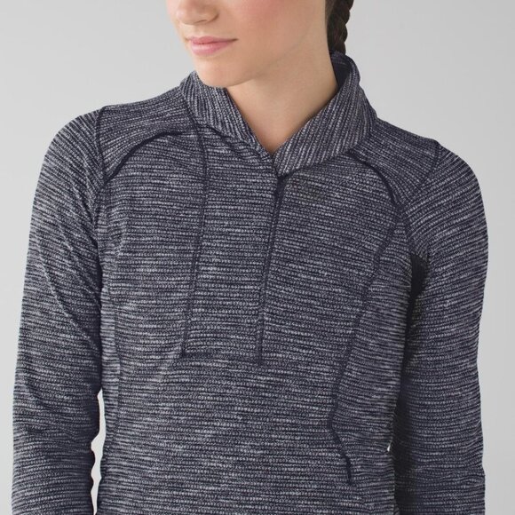 Lululemon Think Fast Pullover Coco Pique Black / Black- Size 6 - Picture 11 of 14
